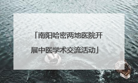 南阳哈密两地医院开展中医学术交流活动