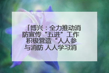 博兴：全力推动消防宣传“五进”工作 积极营造“人人参与消防 人人学习消防”的良好氛围