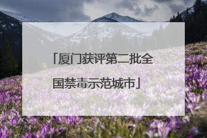 厦门获评第二批全国禁毒示范城市