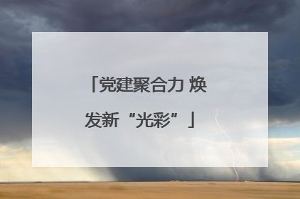 党建聚合力 焕发新“光彩”