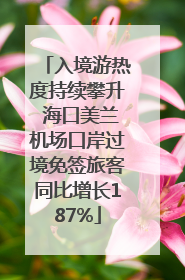 入境游热度持续攀升 海口美兰机场口岸过境免签旅客同比增长187%