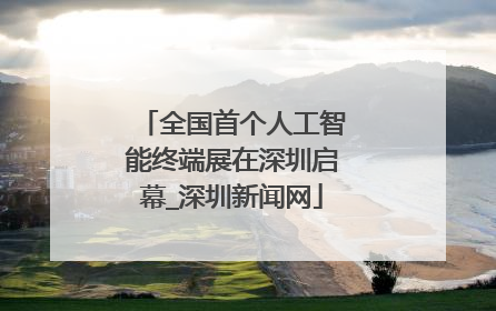 全国首个人工智能终端展在深圳启幕_深圳新闻网