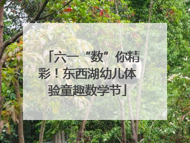 六一“数”你精彩！东西湖幼儿体验童趣数学节