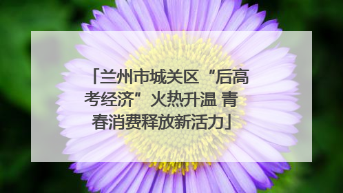 兰州市城关区“后高考经济”火热升温 青春消费释放新活力
