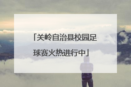 关岭自治县校园足球赛火热进行中