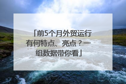 前5个月外贸运行有何特点、亮点?一组数据带你看