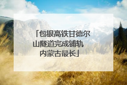 包银高铁甘德尔山隧道完成铺轨 内蒙古最长
