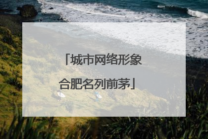 城市网络形象合肥名列前茅