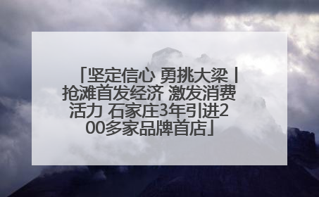 坚定信心 勇挑大梁丨抢滩首发经济 激发消费活力 石家庄3年引进200多家品牌首店