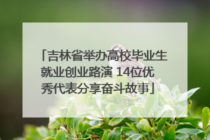 吉林省举办高校毕业生就业创业路演 14位优秀代表分享奋斗故事