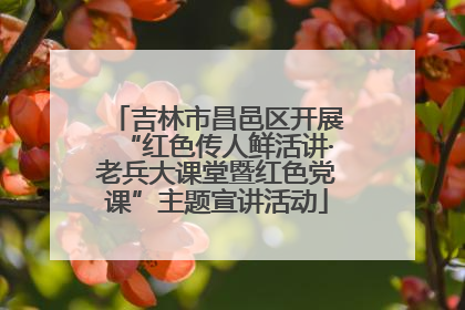 吉林市昌邑区开展“红色传人鲜活讲·老兵大课堂暨红色党课”主题宣讲活动