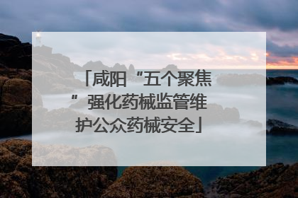 咸阳“五个聚焦”强化药械监管维护公众药械安全