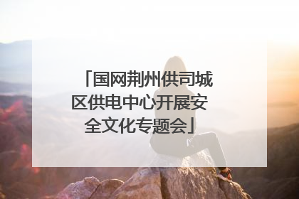 国网荆州供司城区供电中心开展安全文化专题会
