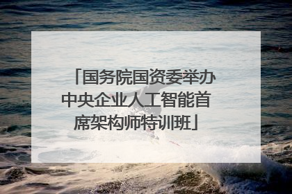 国务院国资委举办中央企业人工智能首席架构师特训班