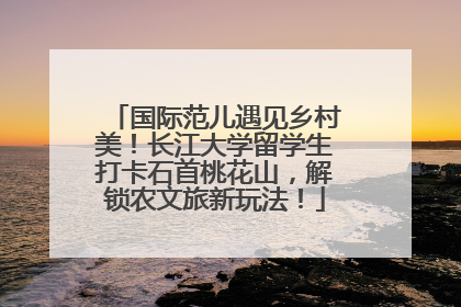 国际范儿遇见乡村美！长江大学留学生打卡石首桃花山，解锁农文旅新玩法！