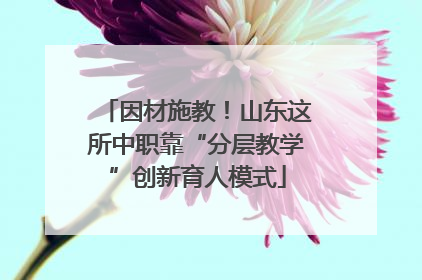 因材施教！山东这所中职靠“分层教学”创新育人模式