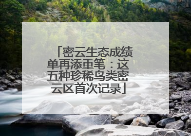 密云生态成绩单再添重笔：这五种珍稀鸟类密云区首次记录