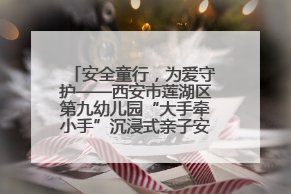 安全童行，为爱守护——西安市莲湖区第九幼儿园“大手牵小手”沉浸式亲子安全体验活动