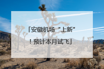 安徽机场“上新”！预计本月试飞