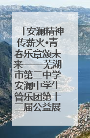 安澜精神传薪火•青春乐章颂未来——芜湖市第二中学安澜中学生管乐团第十二届公益展演圆满举行