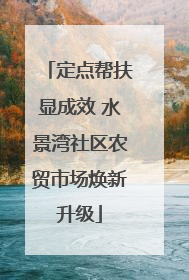 定点帮扶显成效 水景湾社区农贸市场焕新升级