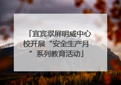 宜宾翠屏明威中心校开展“安全生产月”系列教育活动