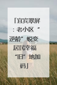 宜宾翠屏：老小区“逆龄”蜕变 居民幸福“旧”地加码