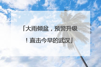 大雨倾盆，预警升级！直击今早的武汉