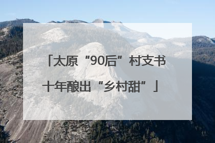 太原“90后”村支书十年酿出“乡村甜”