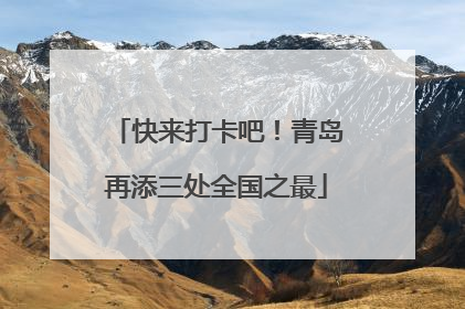 快来打卡吧！青岛再添三处全国之最