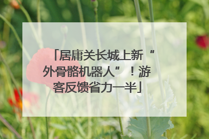 居庸关长城上新“外骨骼机器人”！游客反馈省力一半