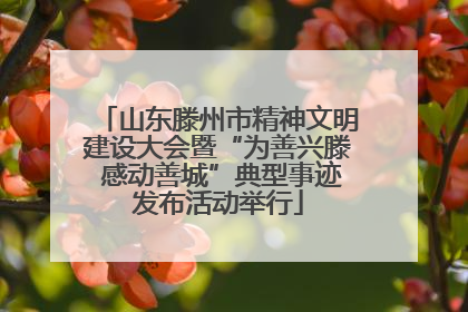 山东滕州市精神文明建设大会暨“为善兴滕 感动善城”典型事迹发布活动举行