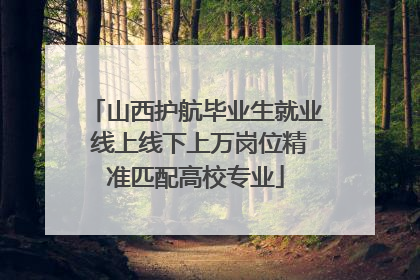 山西护航毕业生就业 线上线下上万岗位精准匹配高校专业