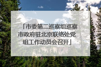 市委第二巡察组巡察市政府驻北京联络处党组工作动员会召开