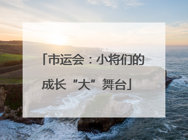 市运会：小将们的成长“大”舞台