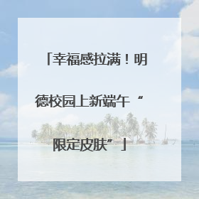 幸福感拉满！明德校园上新端午“限定皮肤”