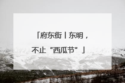 府东街丨东明，不止“西瓜节”