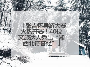 张吉怀导游大赛火热开赛！40位文旅达人秀出“湘西北待客经”