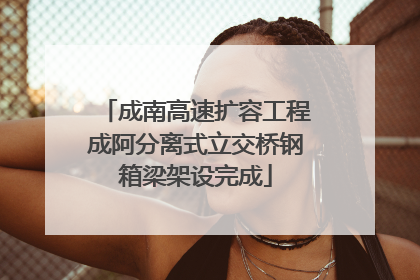 成南高速扩容工程成阿分离式立交桥钢箱梁架设完成