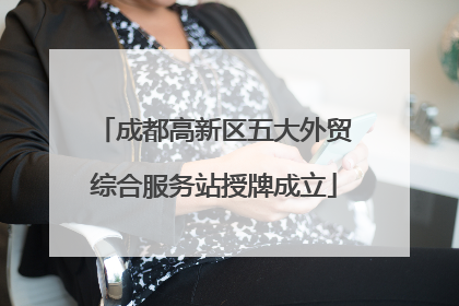 成都高新区五大外贸综合服务站授牌成立