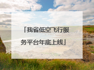 我省低空飞行服务平台年底上线