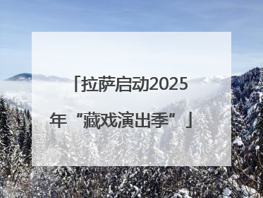 拉萨启动2025年“藏戏演出季”