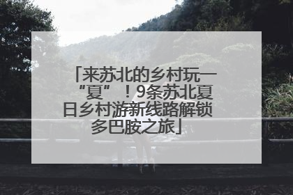来苏北的乡村玩一“夏”！9条苏北夏日乡村游新线路解锁多巴胺之旅