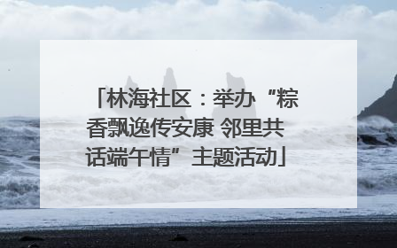 林海社区：举办“粽香飘逸传安康 邻里共话端午情”主题活动
