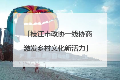 枝江市政协一线协商激发乡村文化新活力