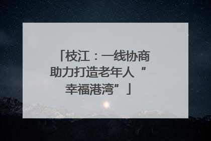 枝江：一线协商助力打造老年人“幸福港湾”