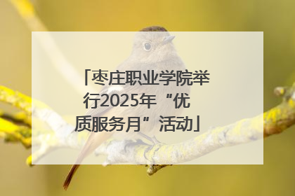 枣庄职业学院举行2025年“优质服务月”活动