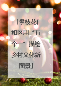 攀枝花仁和区用“五个一”描绘乡村文化新图景