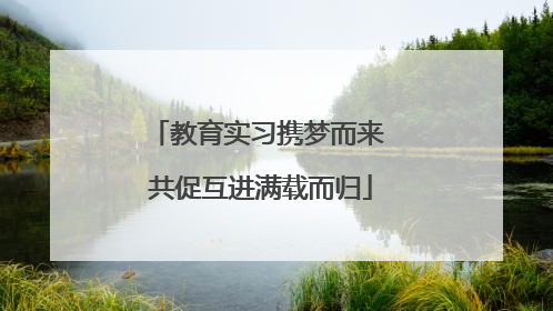 教育实习携梦而来 共促互进满载而归