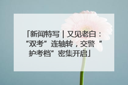 新闻特写｜又见老白：“双考”连轴转，交警“护考档”密集开启
